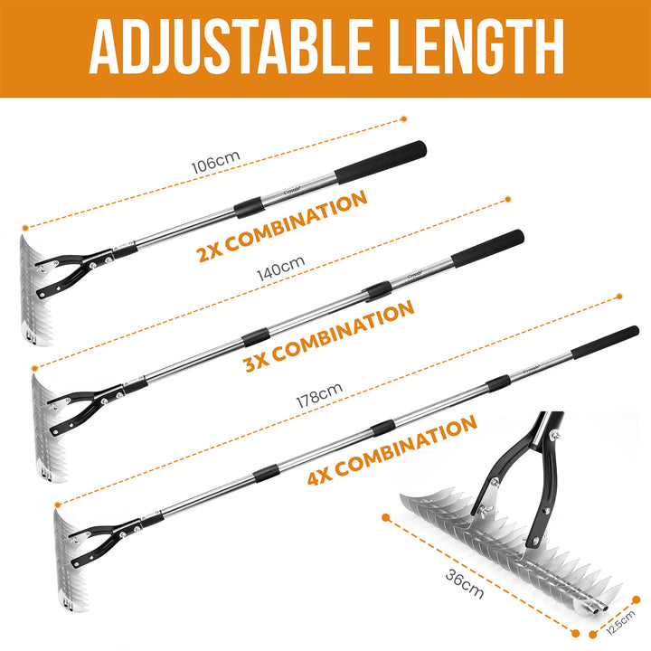 Stainless Steel Thatch Rake