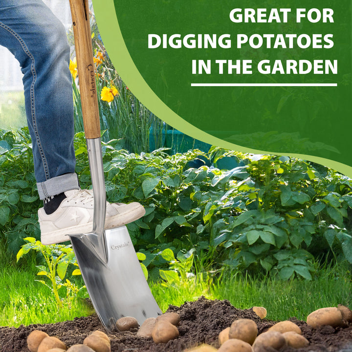 97cm/102cm Stainless Steel Spade with Wooden Handle