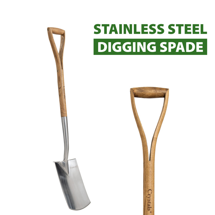 97cm/102cm Stainless Steel Spade with Wooden Handle