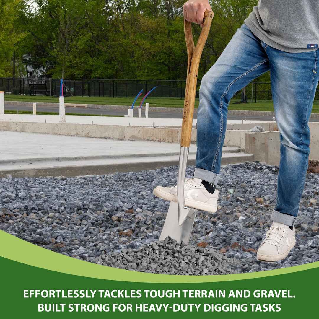 97cm/102cm Stainless Steel Spade with Wooden Handle