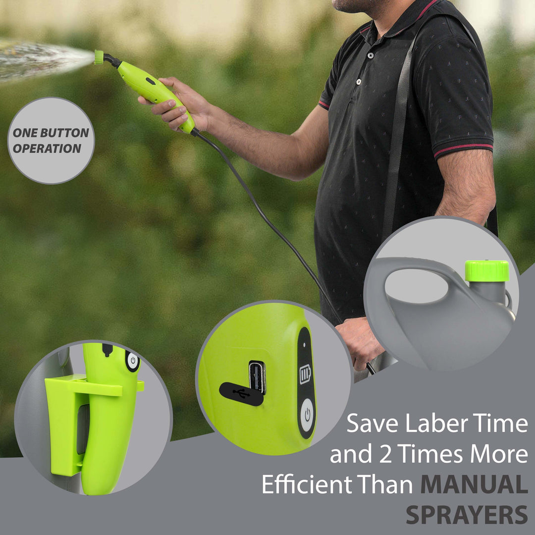 5L Electric Garden Sprayer with 3 Mist Nozzles