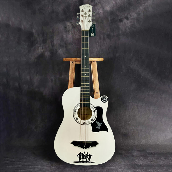 38" Full Size 6 String Acoustic Guitar White