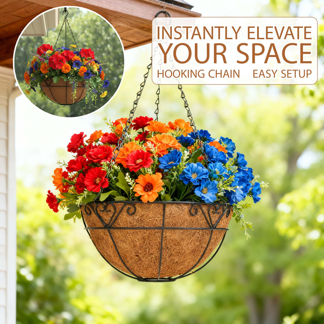 2x Hanging Baskets Garden Pot