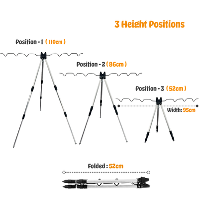 Folding Fishing Tripod Stand Rods