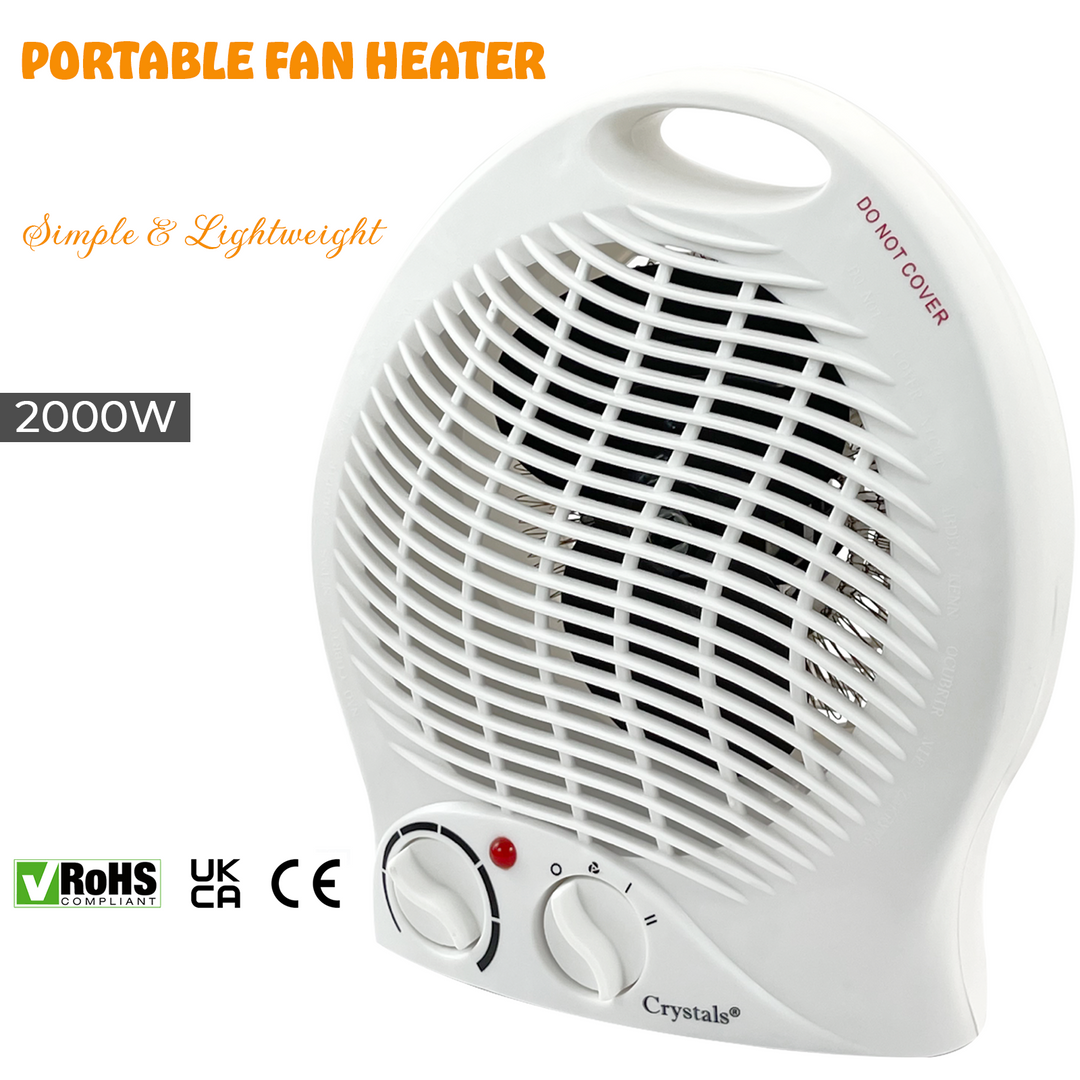 2KW Fan Heater Portable Silent & Energy Efficient
