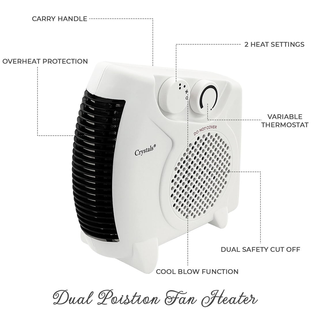 Fan Electric Heater For Conservatory VonHaus 2000W 2000 BTU Space