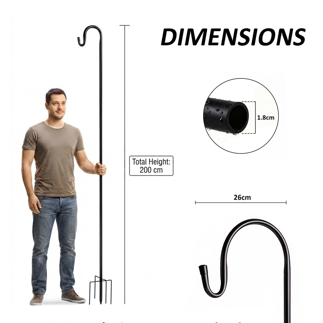 Bird Feeder Pole Tall Stake with 3 Height Settings