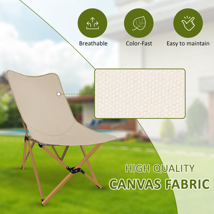 Folding Metal Butterfly Chair Portable