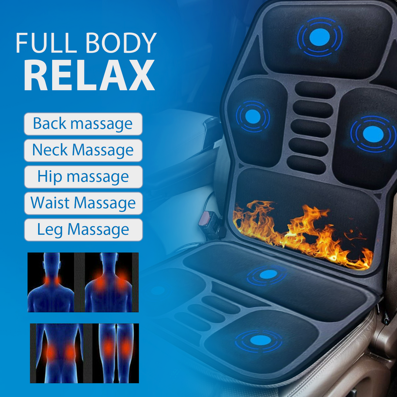 8-Mode Full Back Vibration Heat Massager