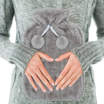 2L Hot Water Bottle With Fluffy Cover