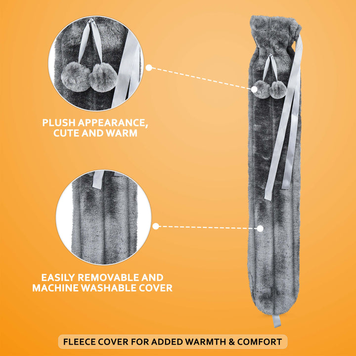 Hot Water Bottle With Fluffy Cover