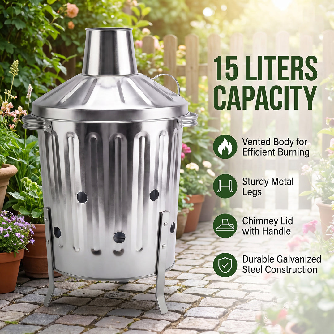 15L Mini Galvanised Incinerator