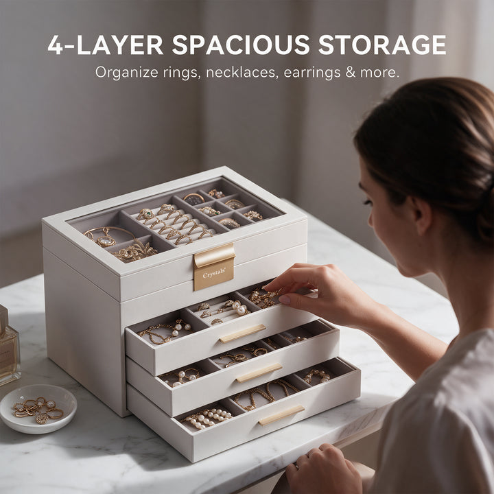 4-Layer Jewellery Storage Box with Drawers
