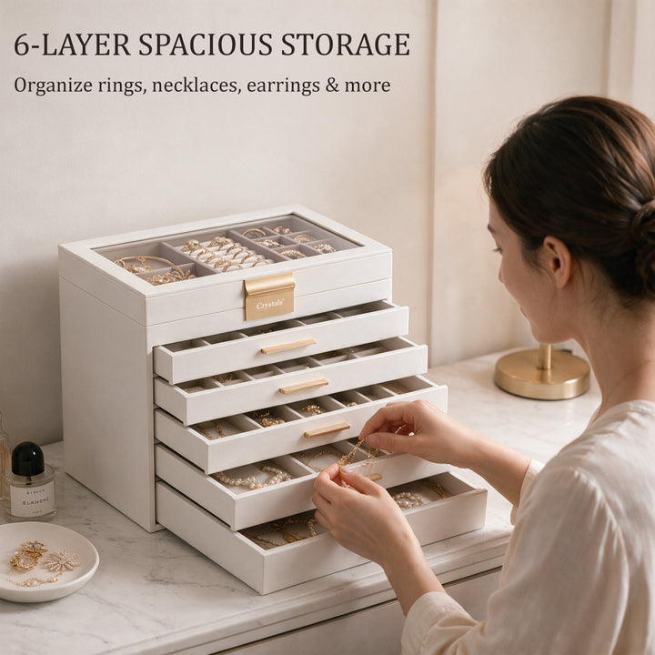 6-Layer Jewellery Storage Box with Drawers
