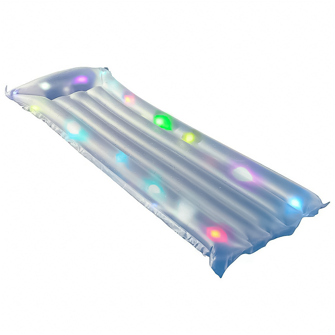 Inflatable LED Lighted Float Swimming Pool Lounger