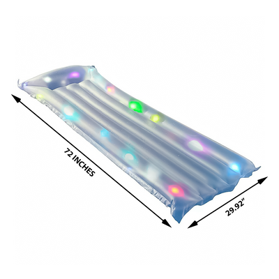 Inflatable LED Lighted Float Swimming Pool Lounger