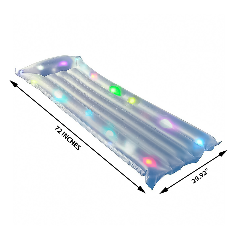 Inflatable LED Lighted Float Swimming Pool Lounger