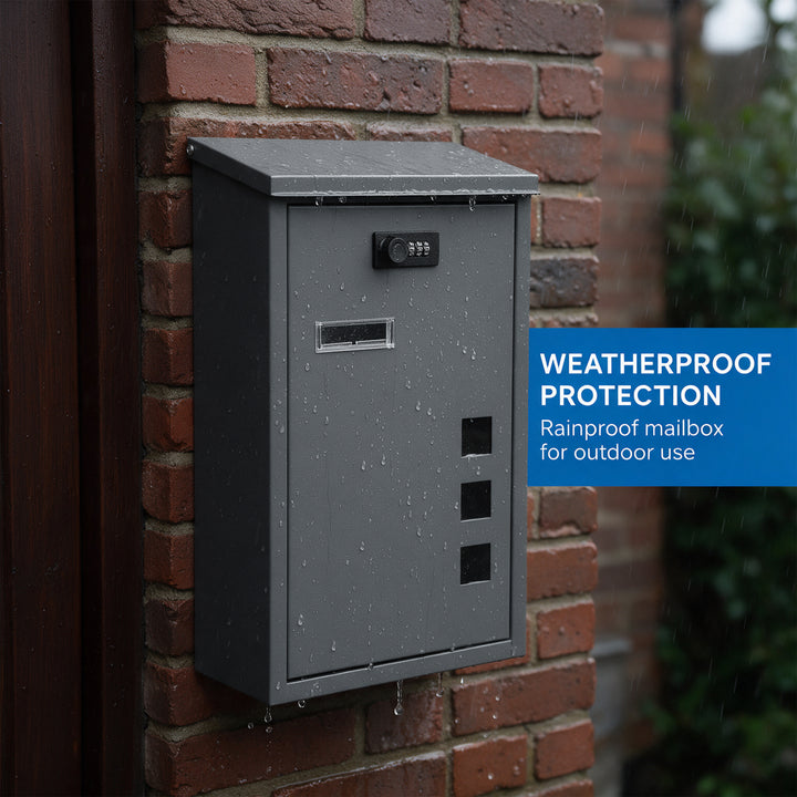 Wall Mounted Letterbox with Combination Lock