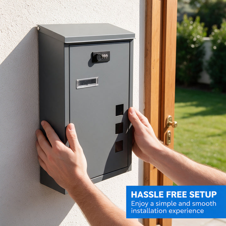 Wall Mounted Letterbox with Combination Lock