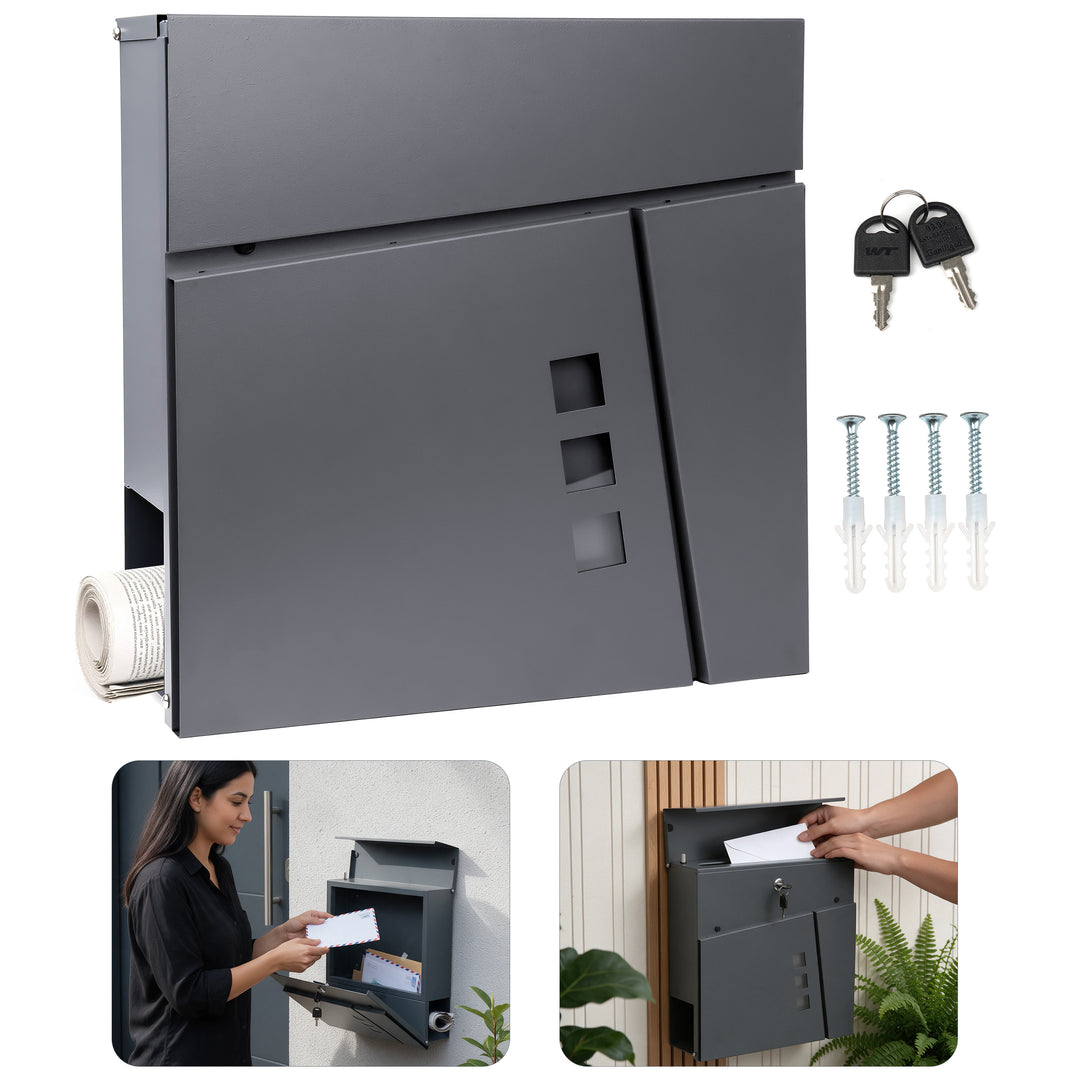 Wall Mounted Lockable Mailbox + Keys