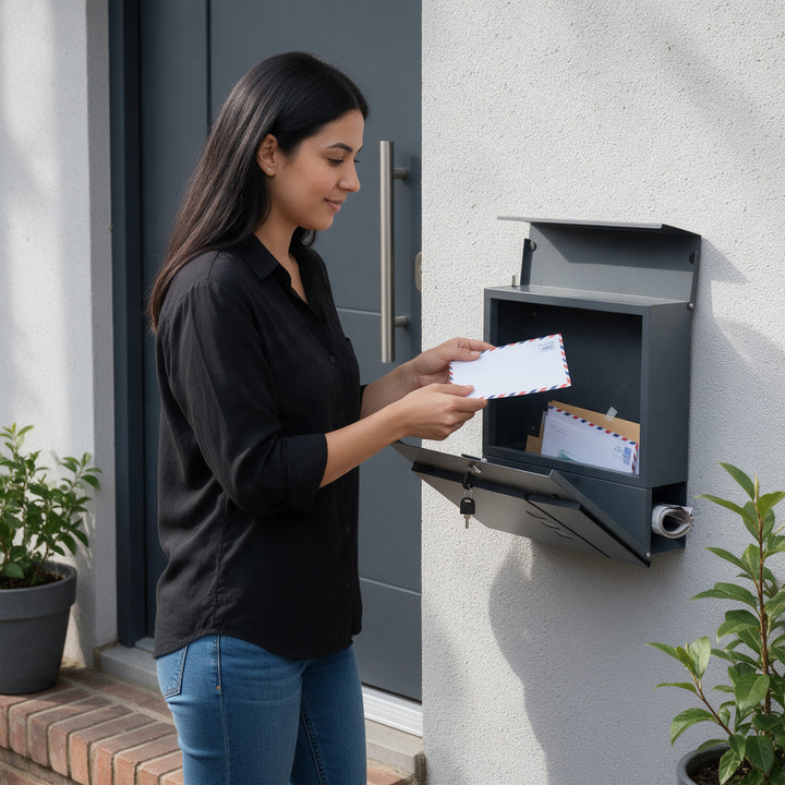 Wall Mounted Lockable Mailbox + Keys
