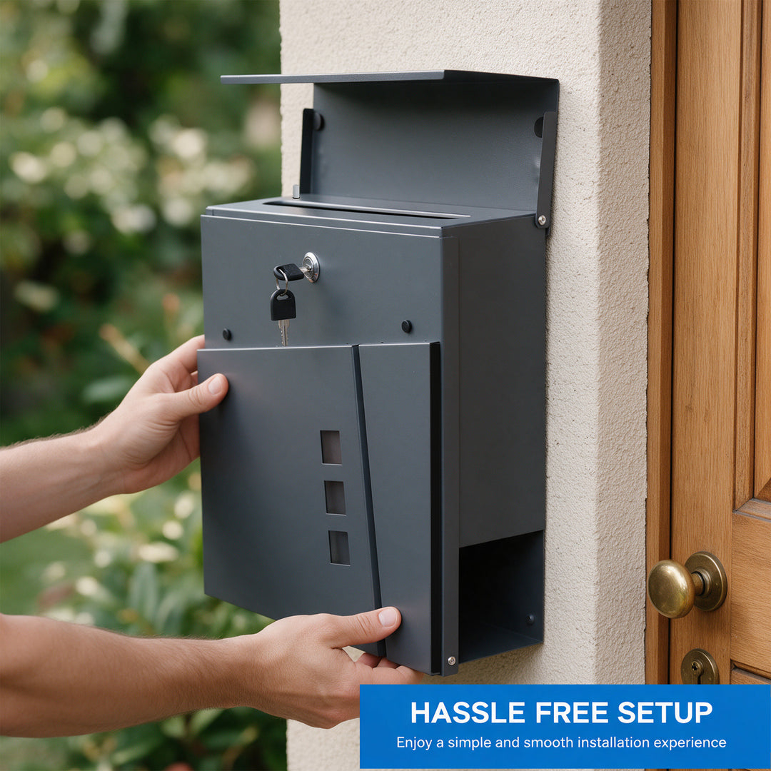 Wall Mounted Lockable Mailbox + Keys