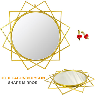 Polygonal Large Wall Mounted Mirror