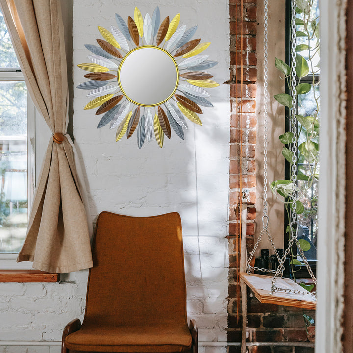 Golden Leaf Wall Mirror