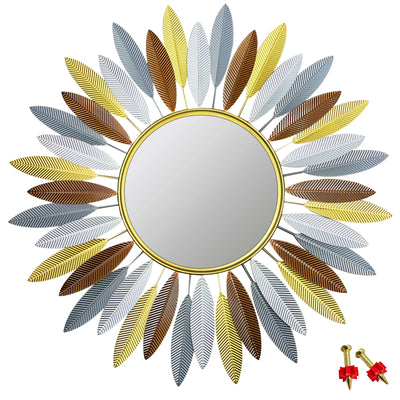 Golden Leaf Wall Mirror