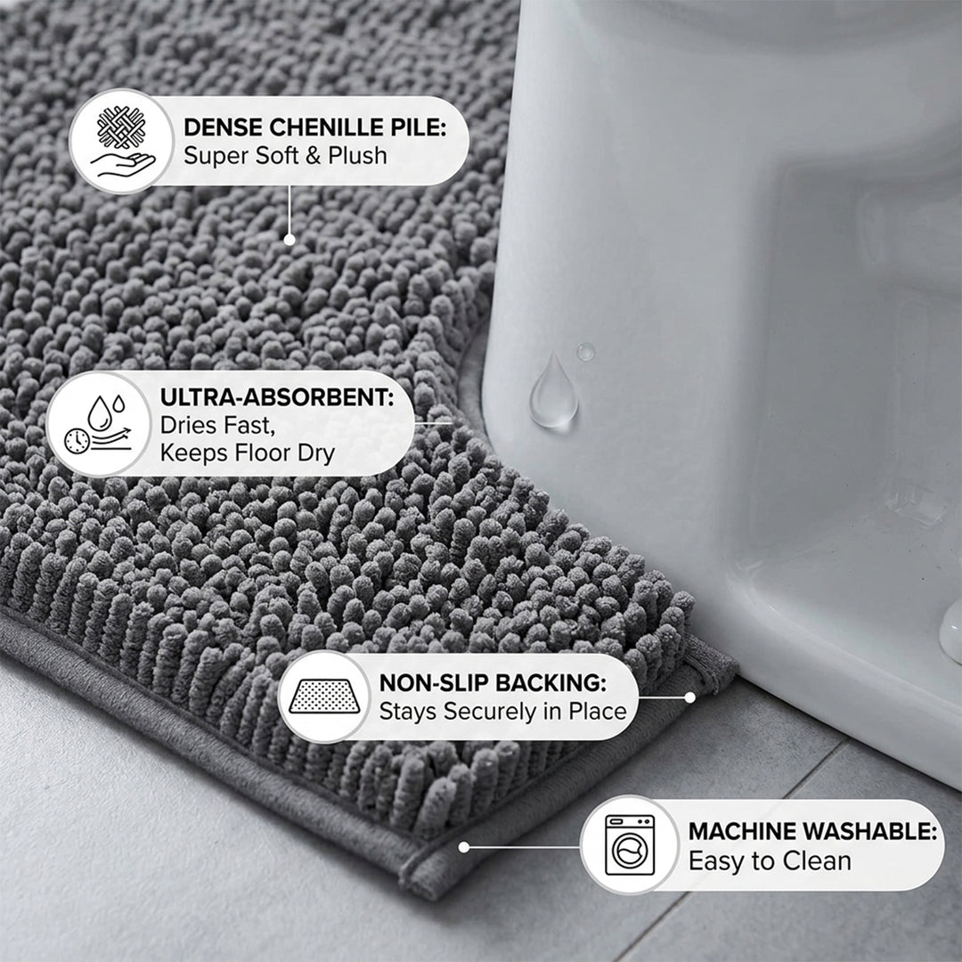 Non Slip Bath Mat Water Absorbent Machine Washable