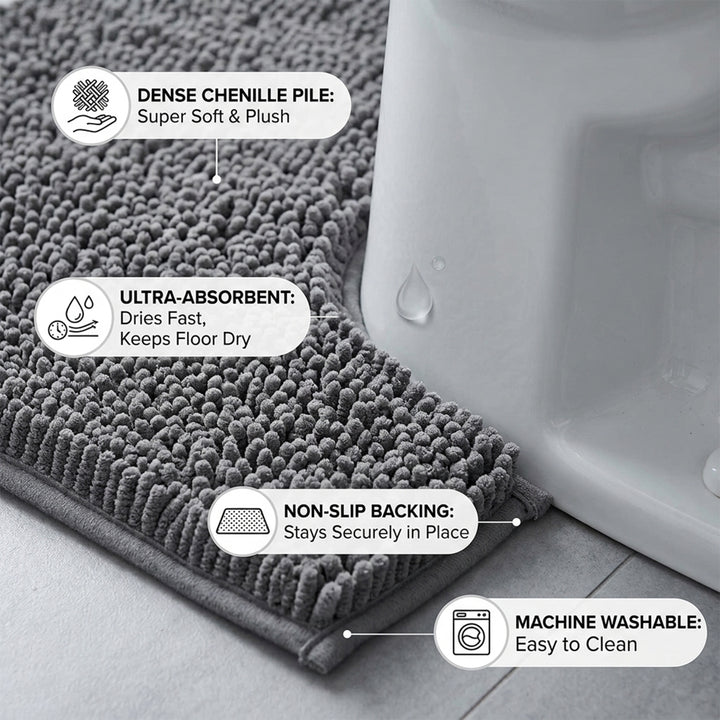 Non Slip Bath Mat Water Absorbent Machine Washable
