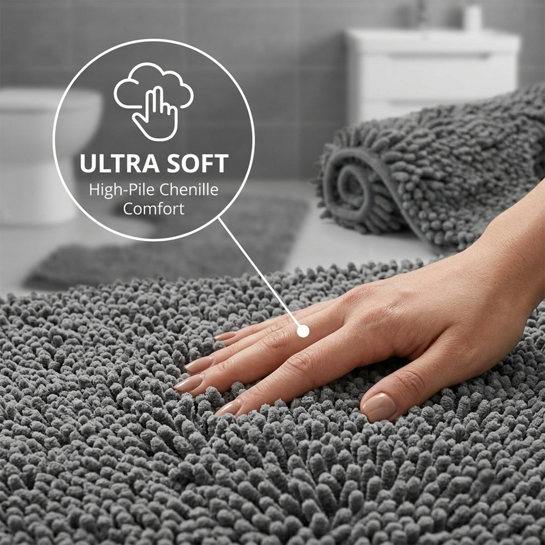Non Slip Bath Mat Water Absorbent Machine Washable