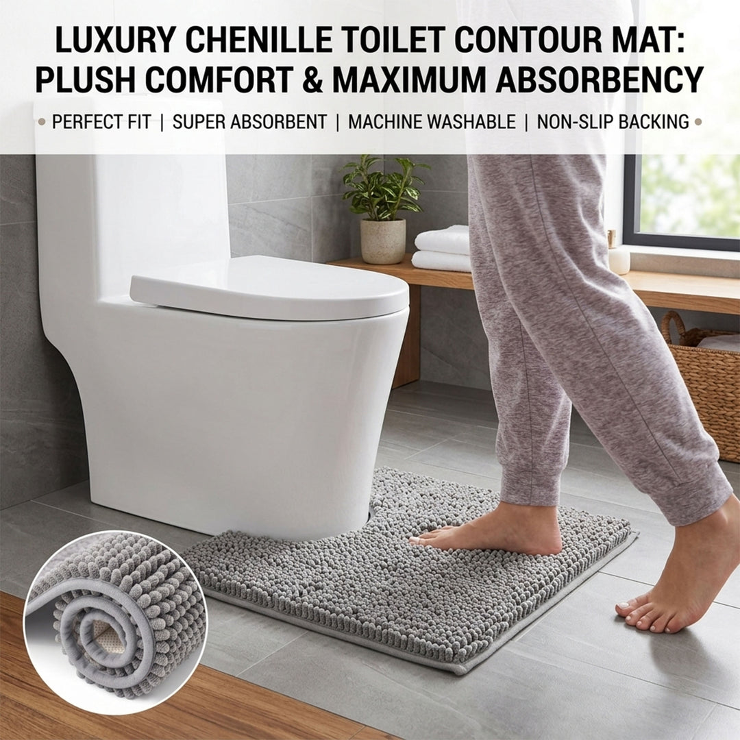 Non Slip Bath Mat Water Absorbent Machine Washable