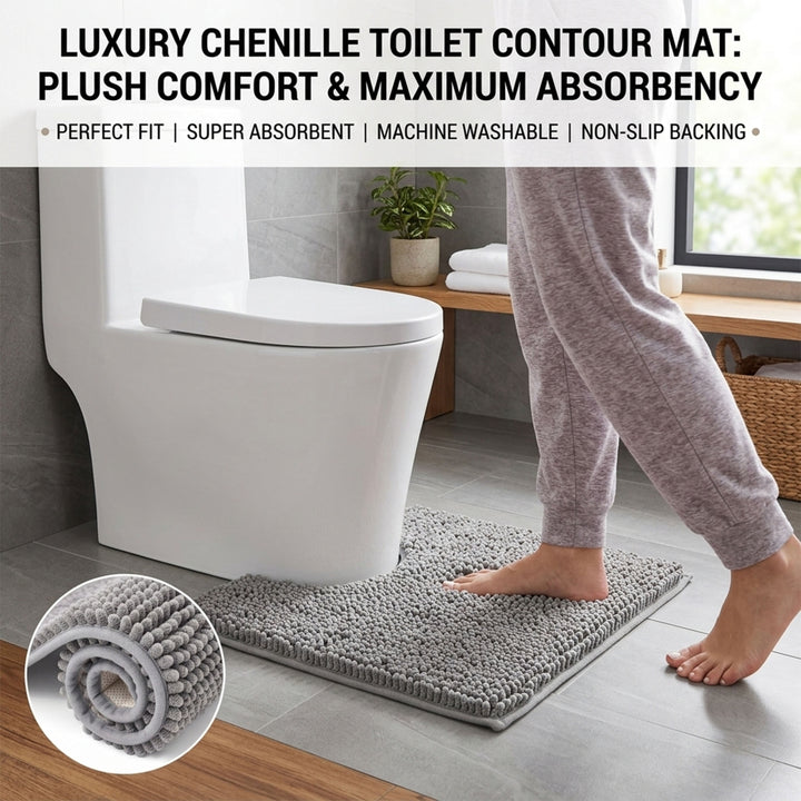 Non Slip Bath Mat Water Absorbent Machine Washable