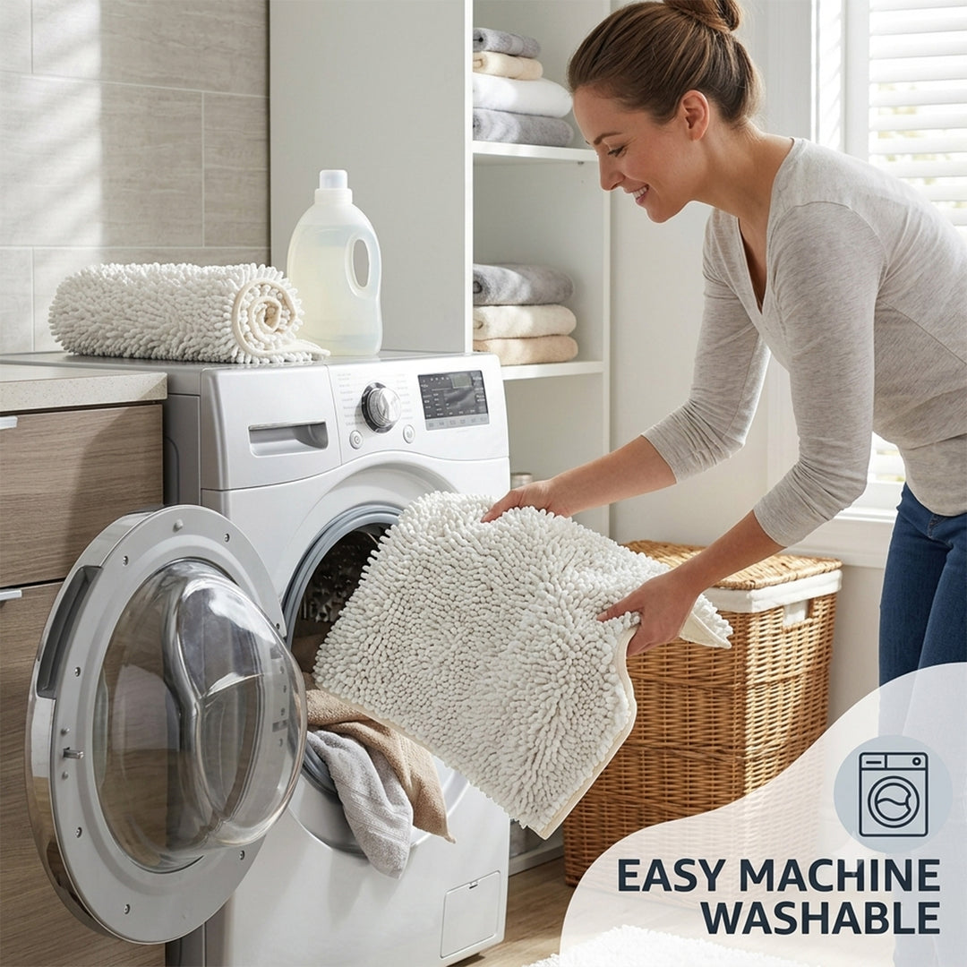 Non Slip Bath Mat Water Absorbent Machine Washable
