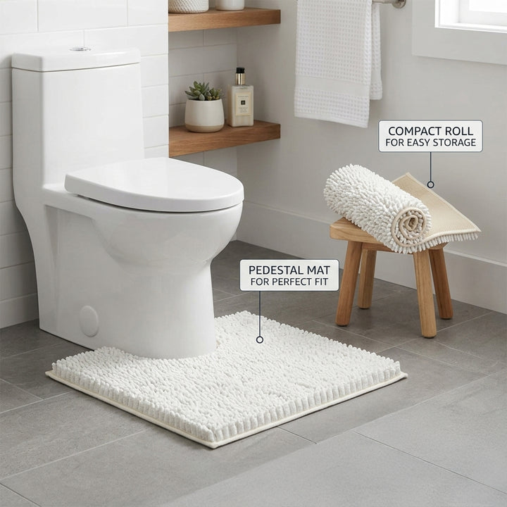 Non Slip Bath Mat Water Absorbent Machine Washable
