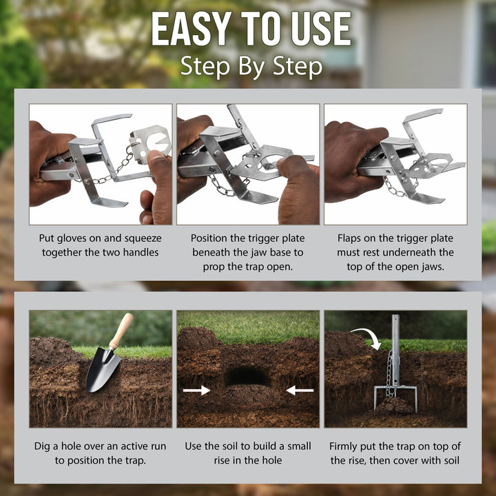Heavy Duty Mole Claw Scissor Traps