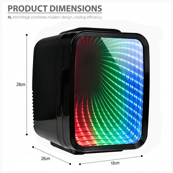 4L Mini Fridge with Mirror &amp; Remote