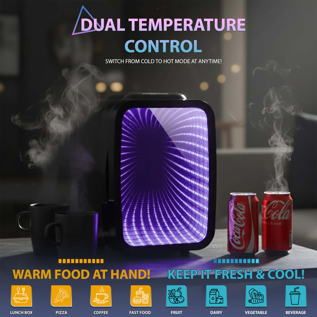 4L Mini Fridge with Mirror &amp; Remote