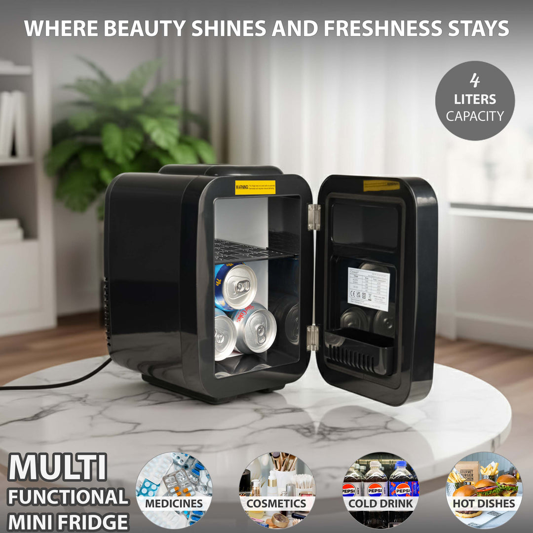 4L Mini Fridge with Mirror &amp; Remote