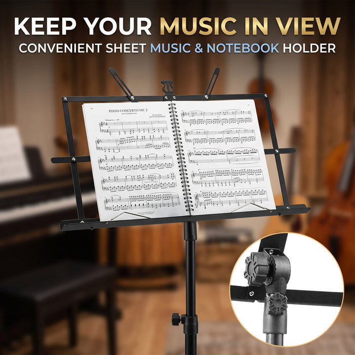 2 Tier Keyboard Z-Stand Mic &amp; Phone Holder