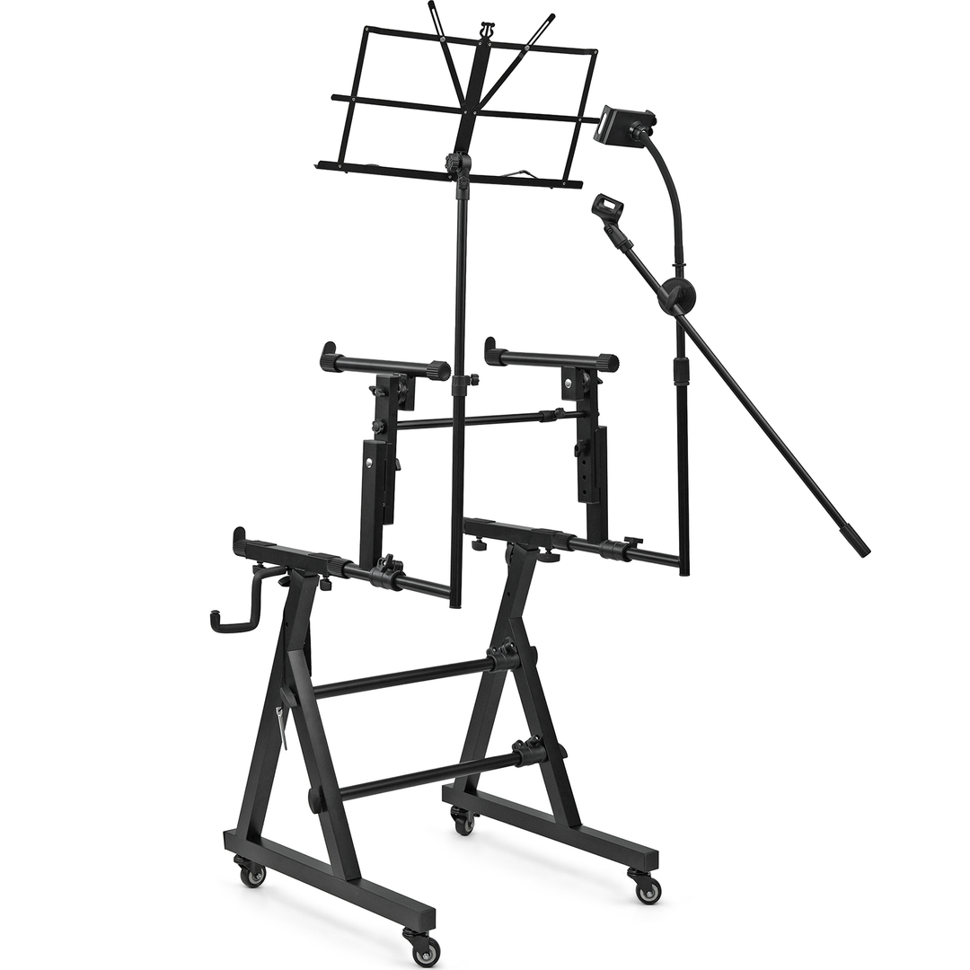 2 Tier Keyboard Z-Stand Mic &amp; Phone Holder