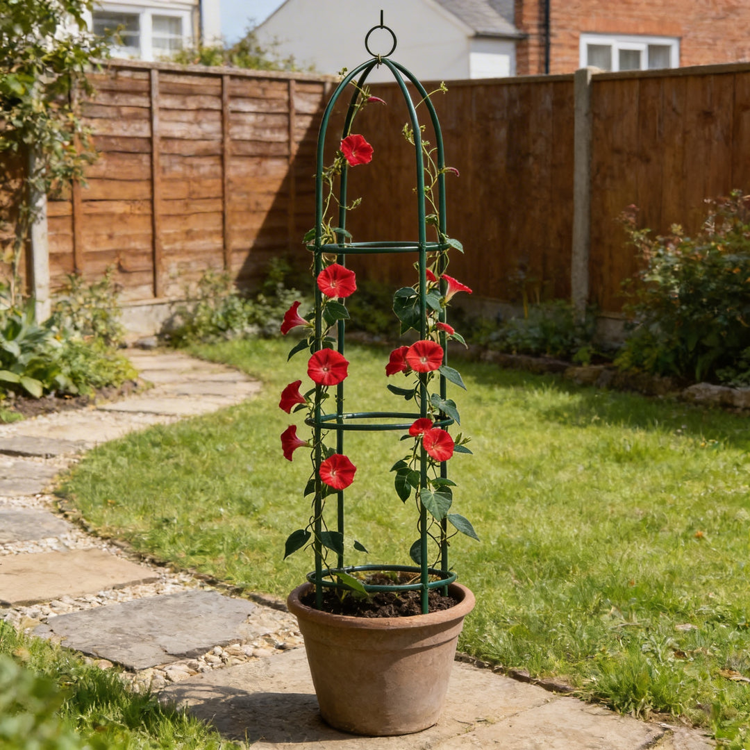 1.9m Outdoor Garden Metal Obelisk Trellis