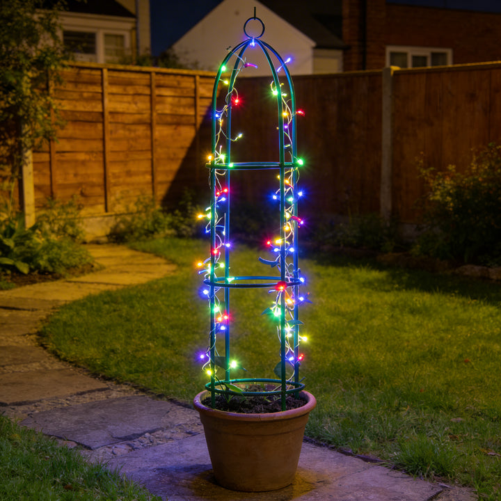 1.9m Outdoor Garden Metal Obelisk Trellis
