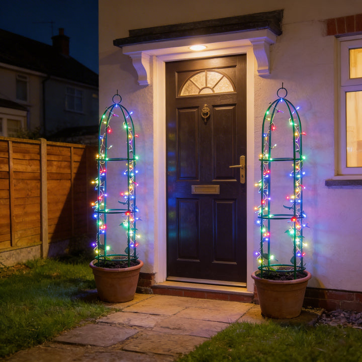 1.9m Outdoor Garden Metal Obelisk Trellis