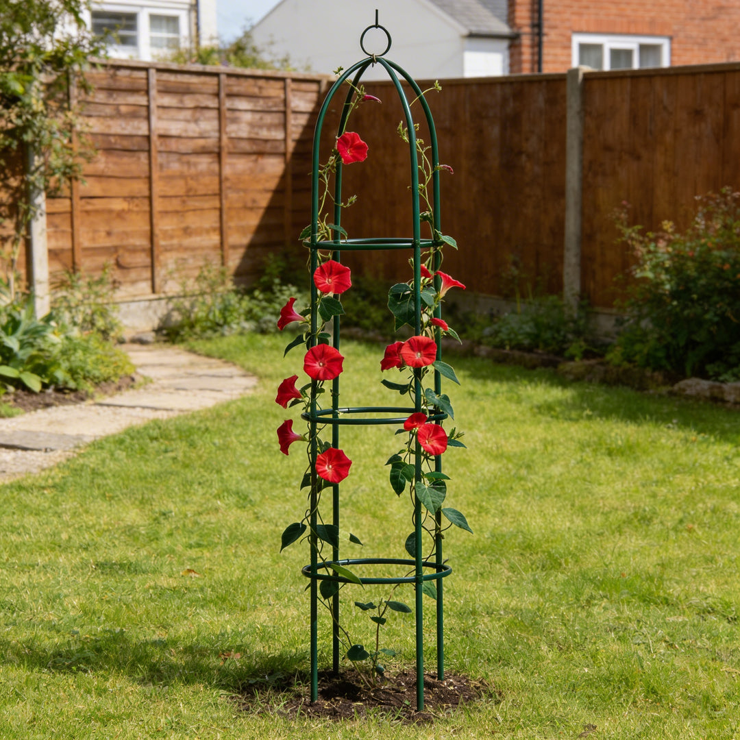 1.9m Outdoor Garden Metal Obelisk Trellis