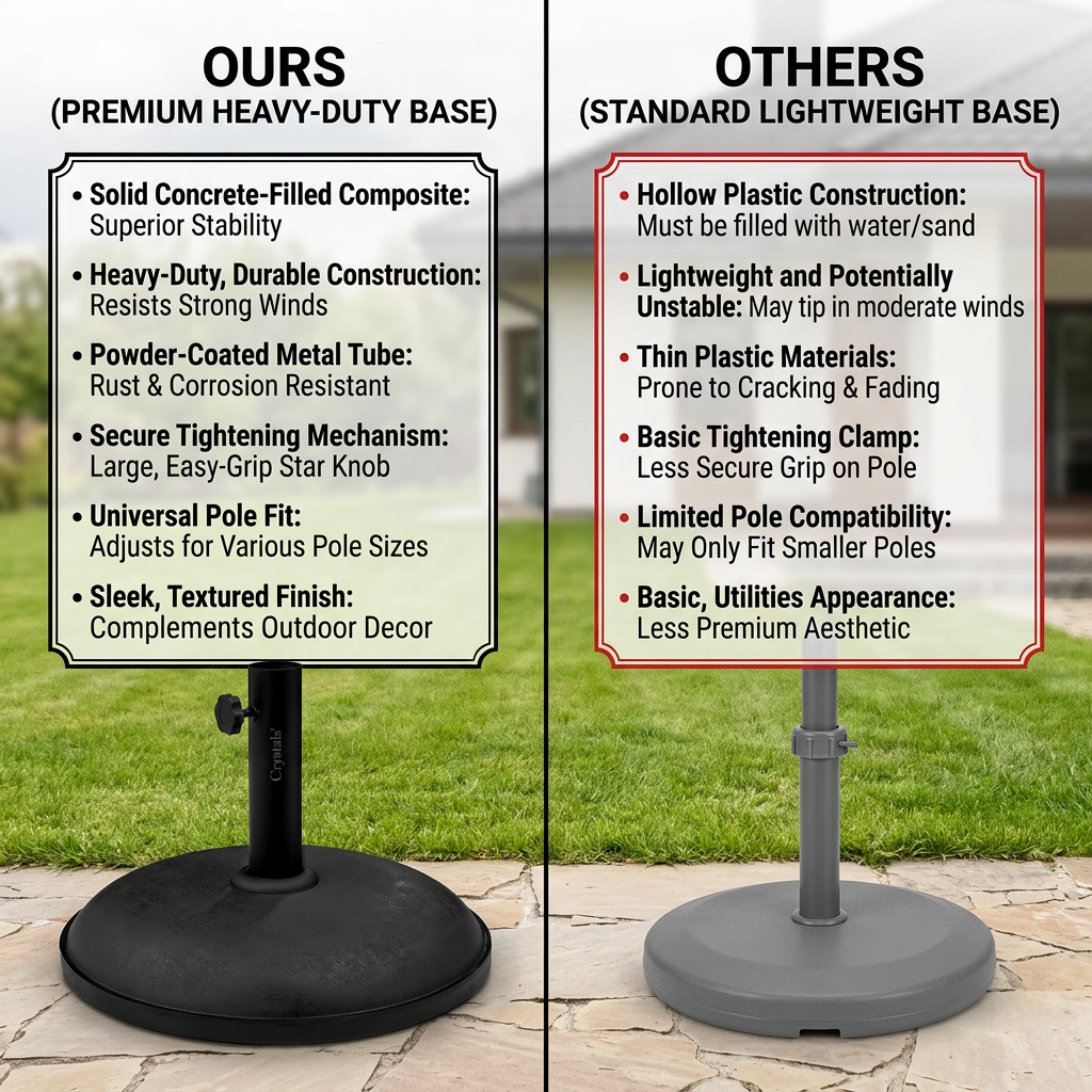 11kg Concrete Round Umbrella Parasol Base