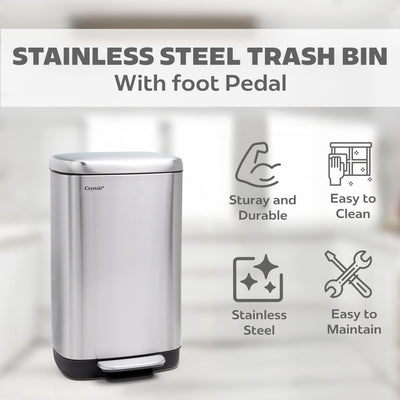 30L Pedal Bin with Soft Close Lid