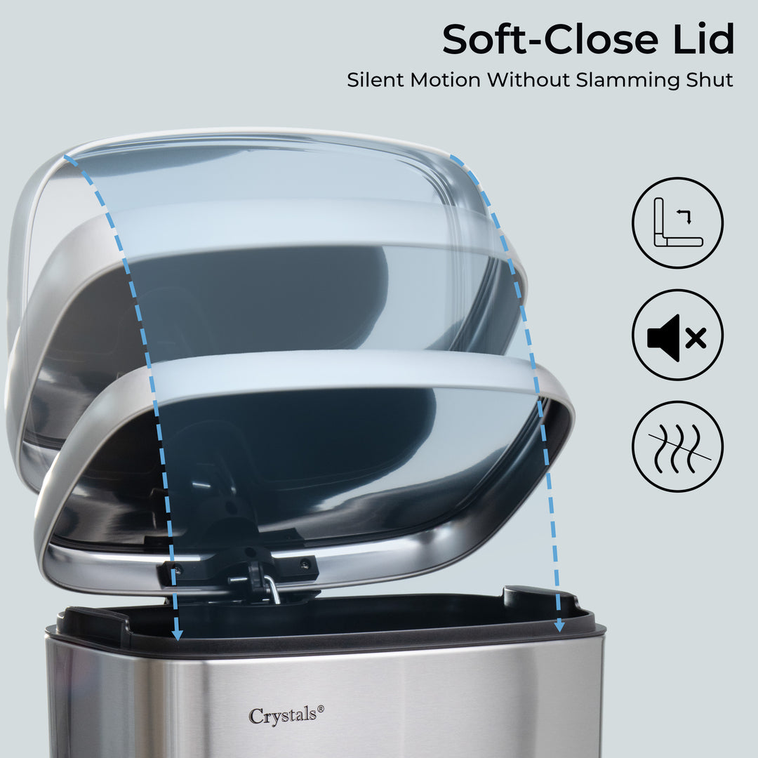 30L Pedal Bin with Soft Close Lid