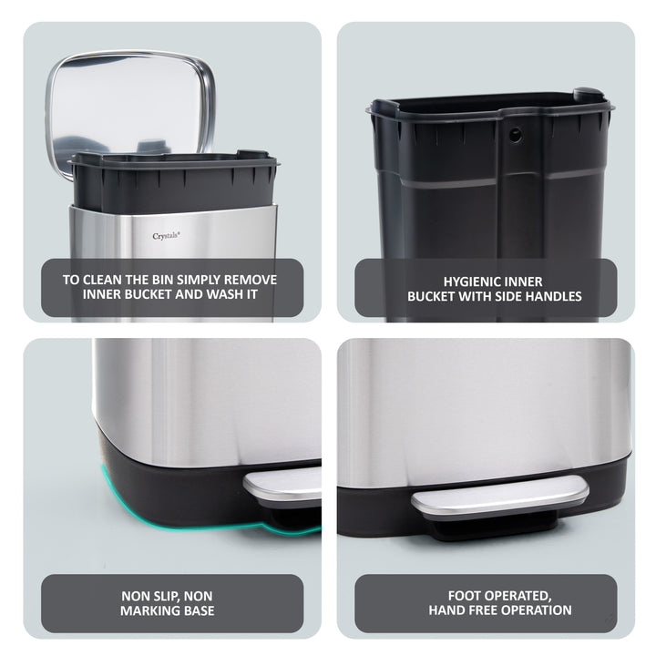 30L Pedal Bin with Soft Close Lid